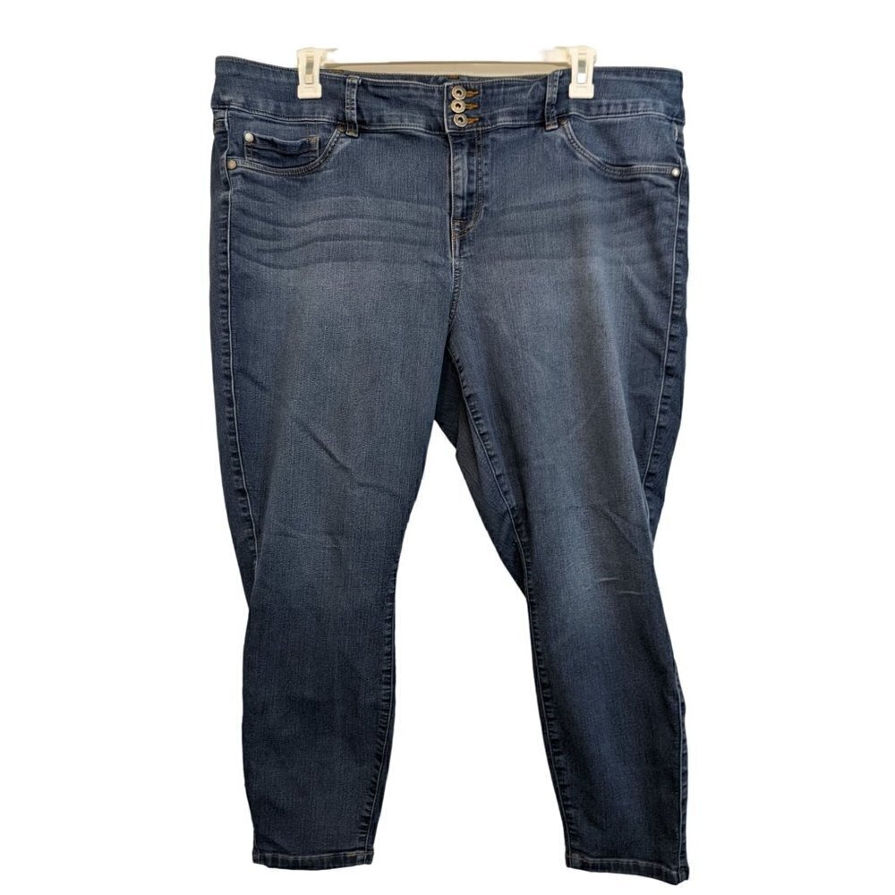 Torrid Denim First At Fit Blue Skinny Jeans Womens 24R